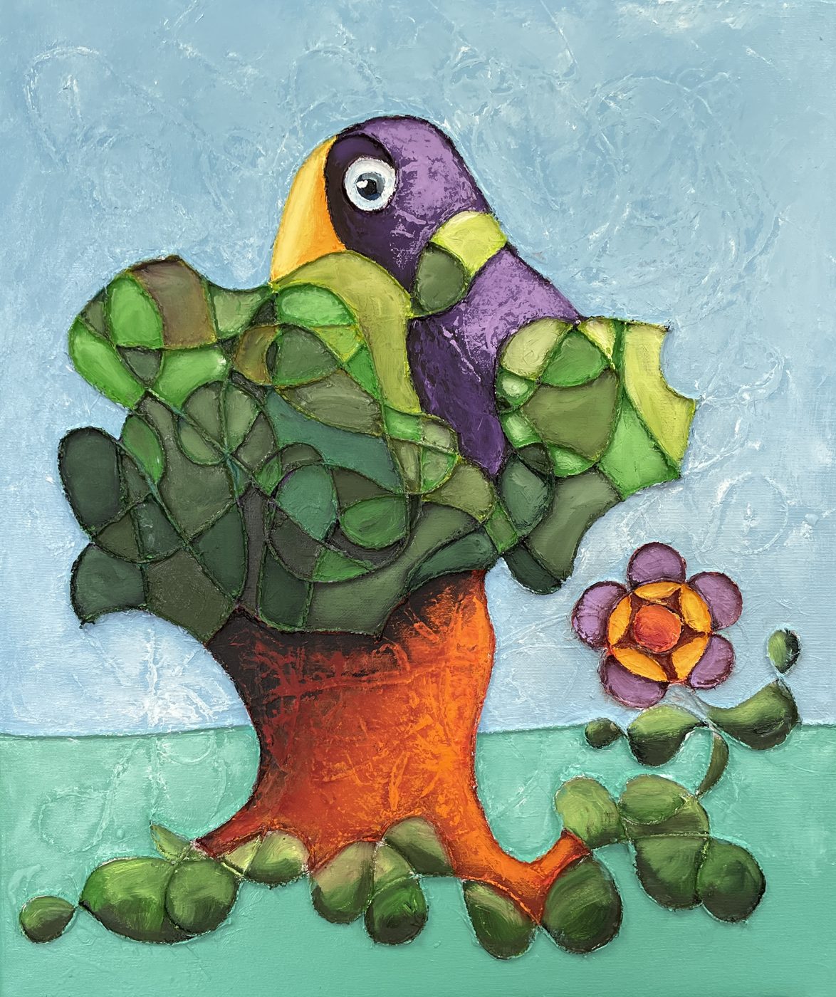 Rare Vogel — Roetisme, 50 x 60 door Etienne Roete