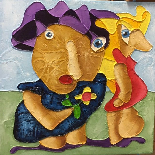 Ik vraag het aan ...? — Roetisme, 30 x 30 (Privé verzameling door Etienne Roete