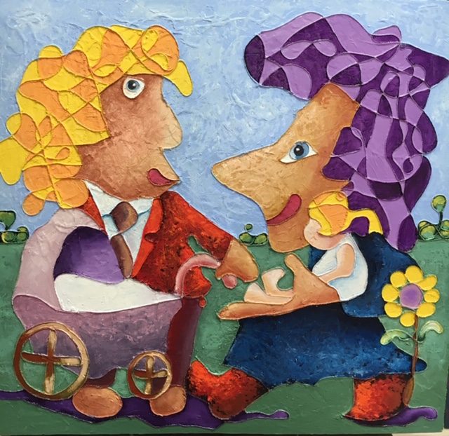 Ons eigen kunstwerkje (zelf gemaakt) — Roetisme, 58 x 58 door Etienne Roete