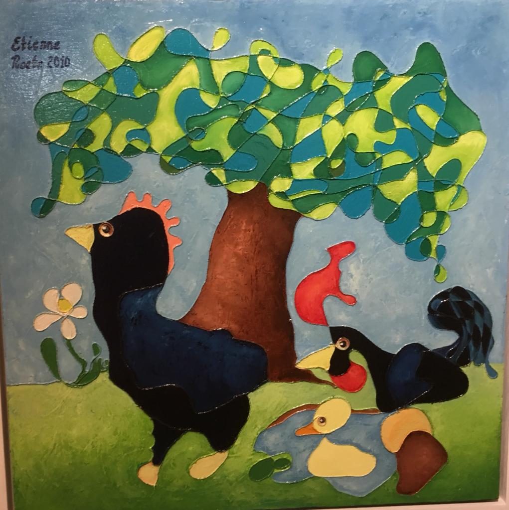 Kom maar uit bad ,we gaan naar huis ............ — Roetisme, 60 x 60 door Etienne Roete