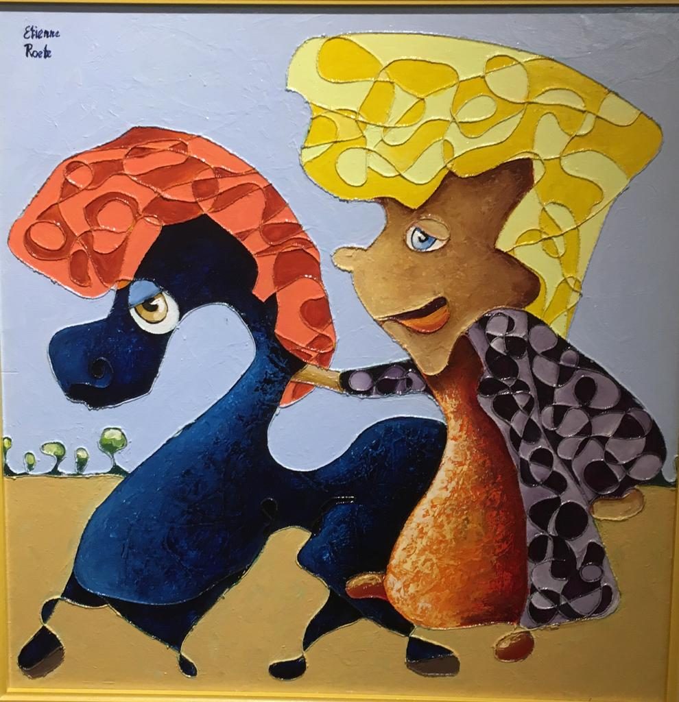 Ik en mijn Pony .............. — Roetisme, 80 x 80 door Etienne Roete