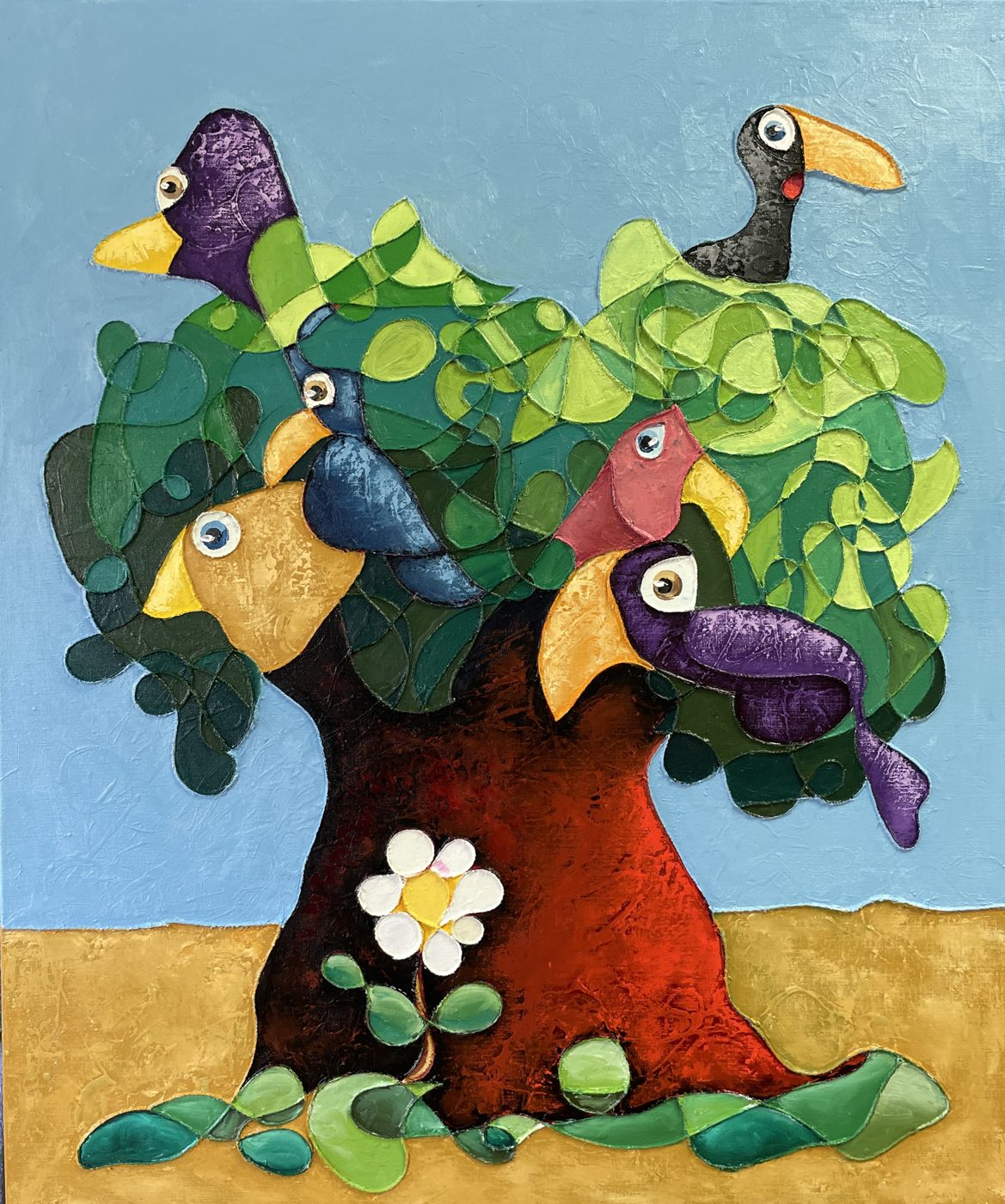Rare Vogels — Roetisme, 120 x 100 door Etienne Roete