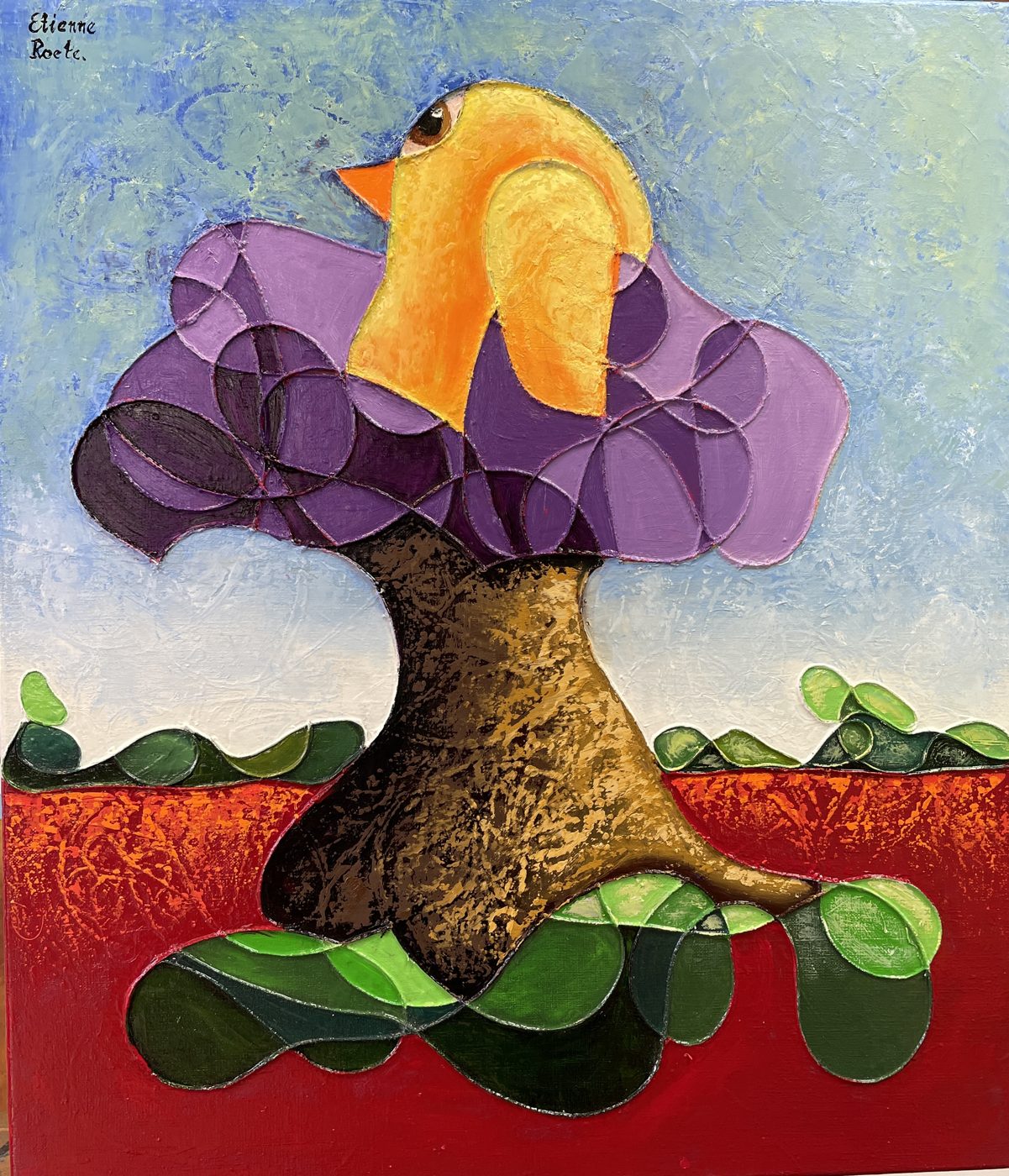 Vreemde Vogel 60 x 70 — Roetisme, 60 x 70 door Etienne Roete