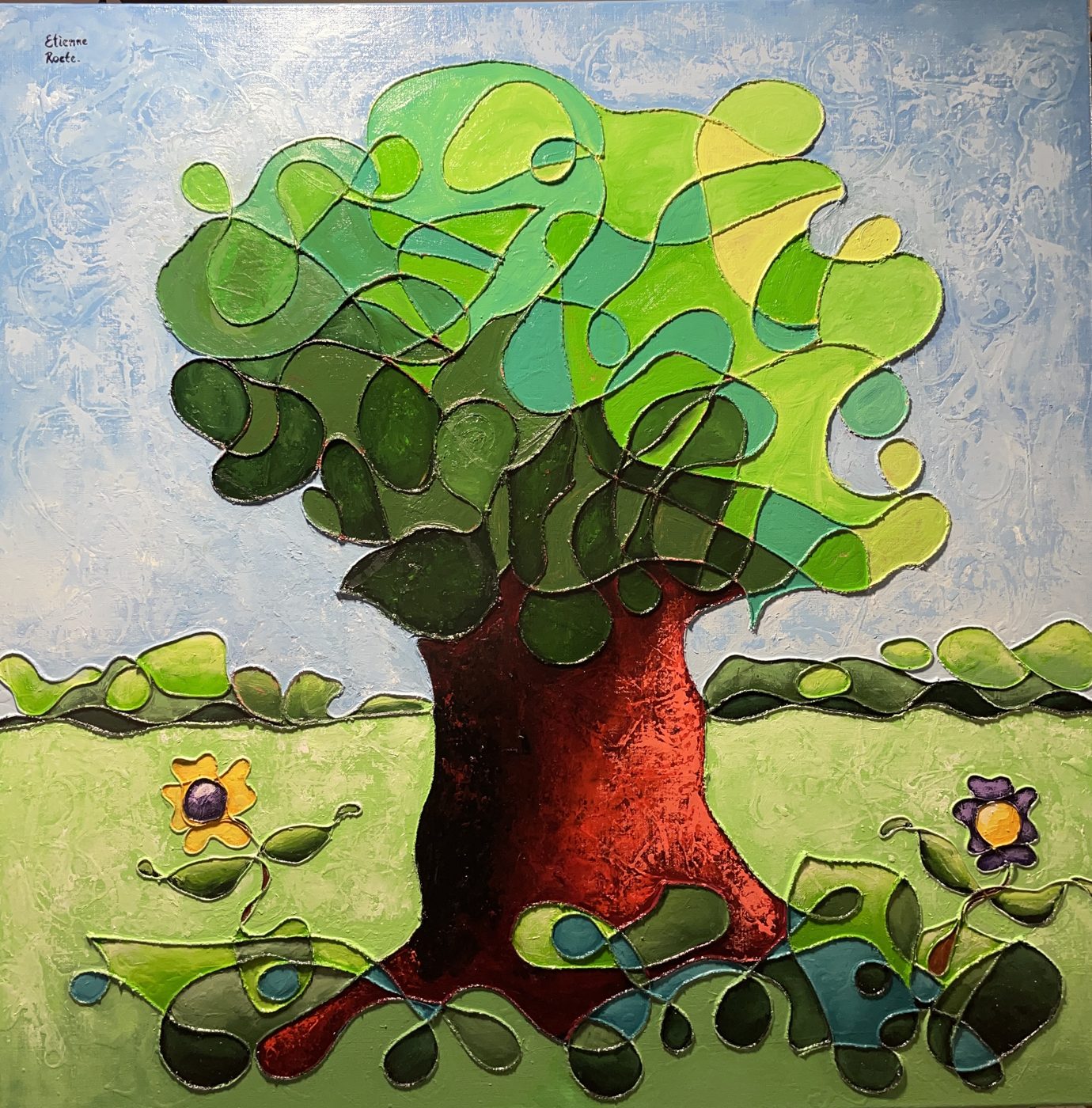 Green Tree — Roetisme, 100 x 100 door Etienne Roete