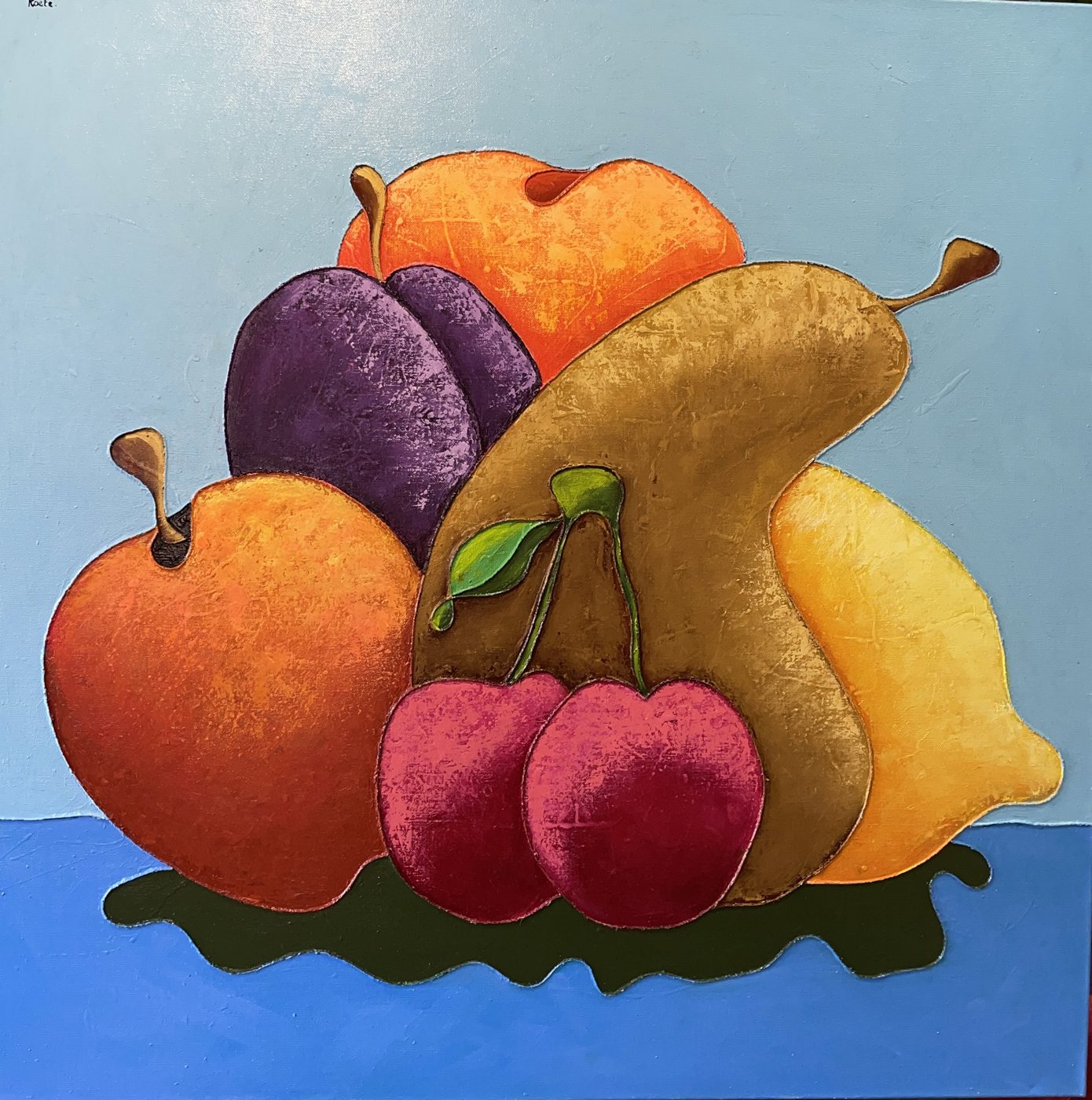 K(l)turfruit -120 x 120 — Roetisme, Kleurfruit 120 x120 door Etienne Roete